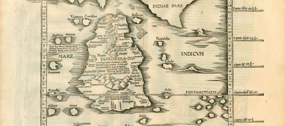 Image: Claudius Ptolemy’s map of ancient Taprobane. Credit: archeology.lk